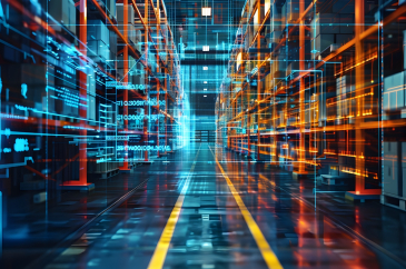 Futuristic Digital Twin of a Logistics Warehouse with Robotic Automation and Inventory Tracking
