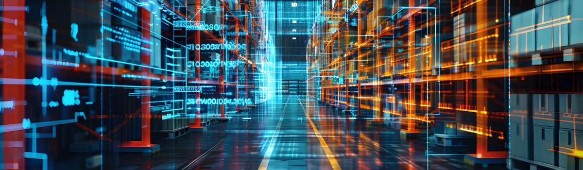 Futuristic Digital Twin of a Logistics Warehouse with Robotic Automation and Inventory Tracking
